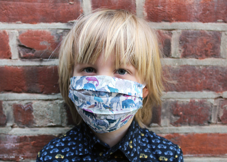 Lucky Dip Plain Face Mask  made with Liberty Fabric - Filter pocket - Nose Wire