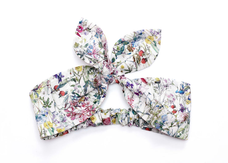 Girls Liberty Print Top Knot Headband - Wild Flowers