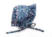 Frill Baby bonnet made using Liberty Print - “Indie Mae”