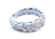 light blue plaited alice band