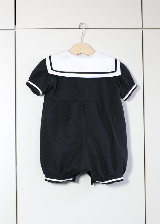 Black and White Sailor Romper