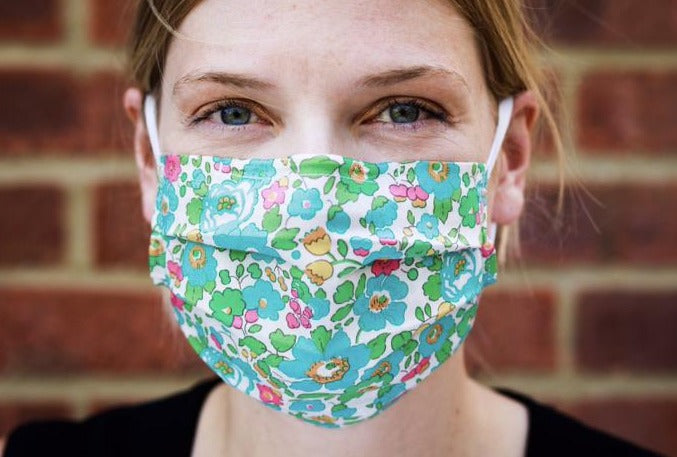 LUCKY DIP Luxury Face Mask made with Liberty Print Fabric - Filter Pocket - Nose Wire