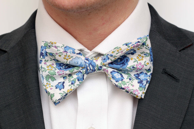 Daddy and Me Bow tie made with Liberty Print Fabric